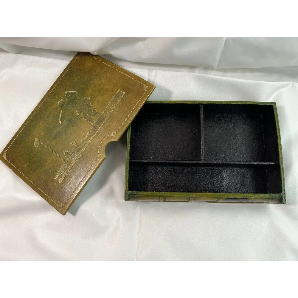 VTG Collectible‎ ceramic Unique Book Shape Jewelry/Decorative/business card Box